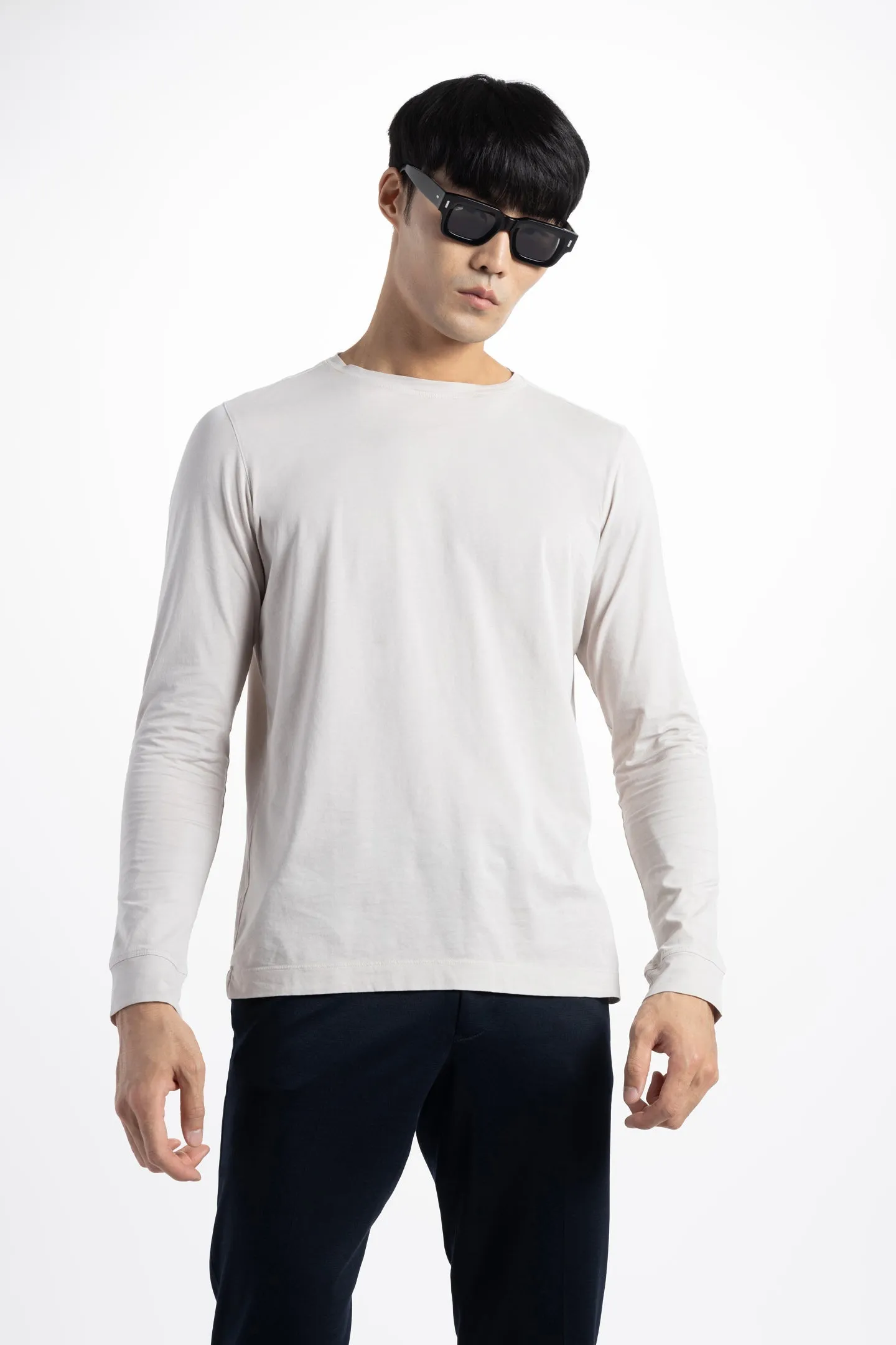 Soft Cloth Long Sleeve Malibu Crew Tee - Wind