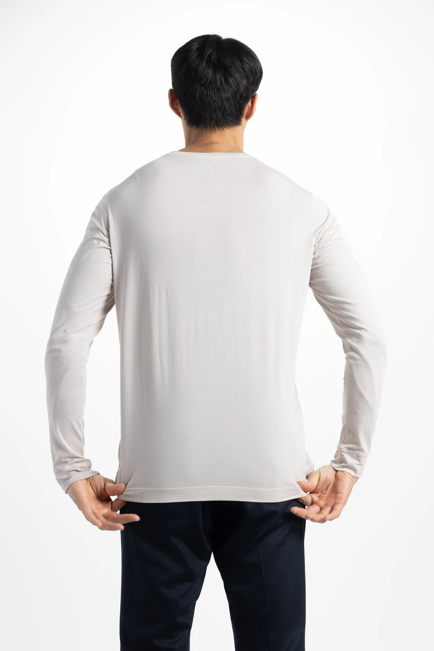 Soft Cloth Long Sleeve Malibu Crew Tee - Wind