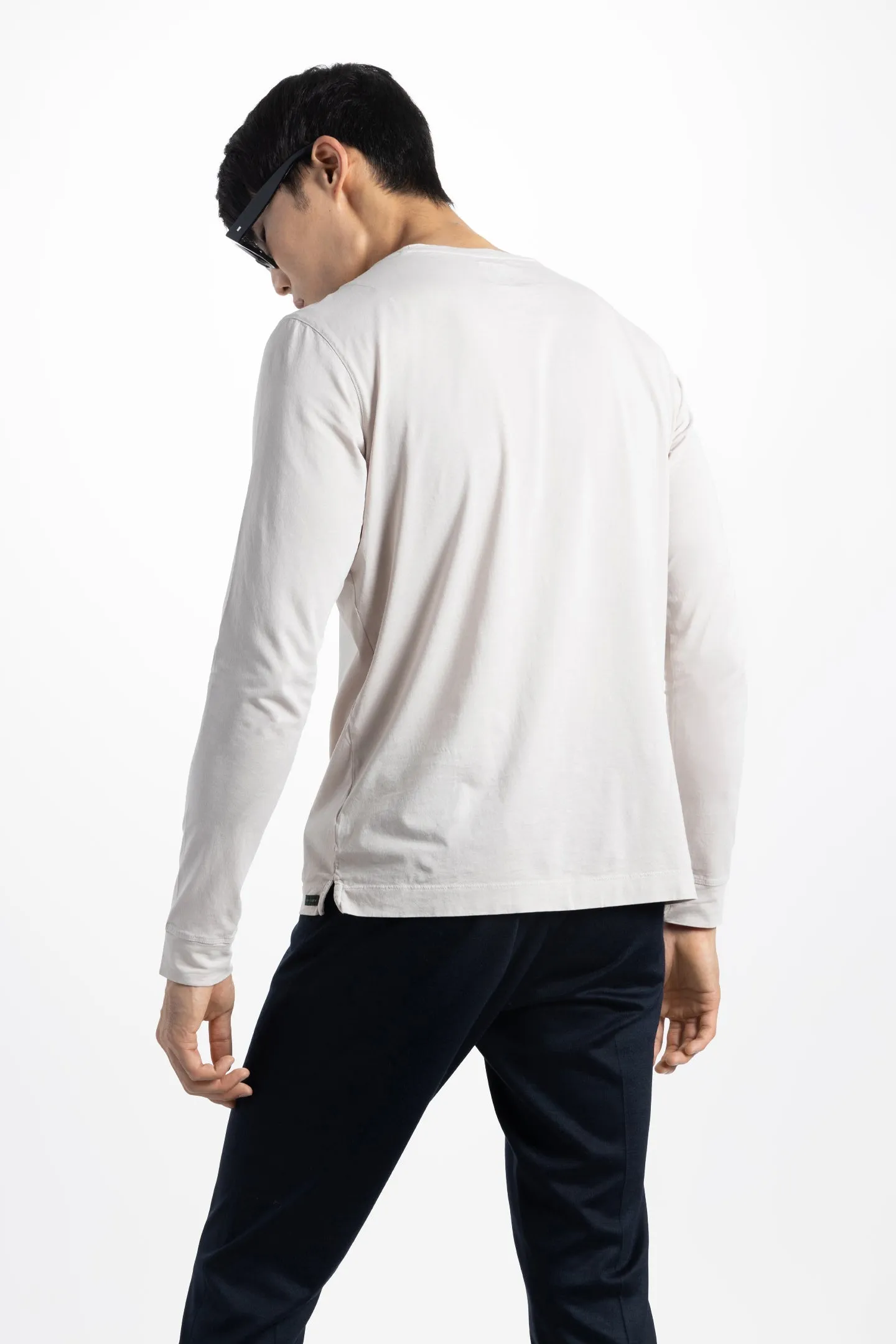 Soft Cloth Long Sleeve Malibu Crew Tee - Wind