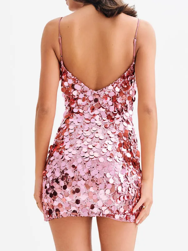 Sparkling Sequin Cami Dress for Trendy Party Vibes