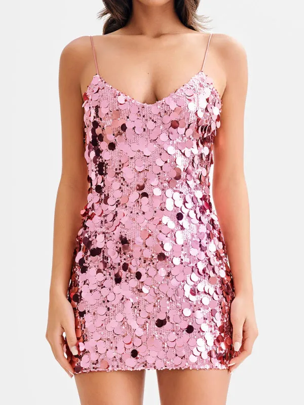 Sparkling Sequin Cami Dress for Trendy Party Vibes