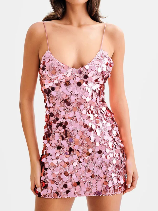 Sparkling Sequin Cami Dress for Trendy Party Vibes