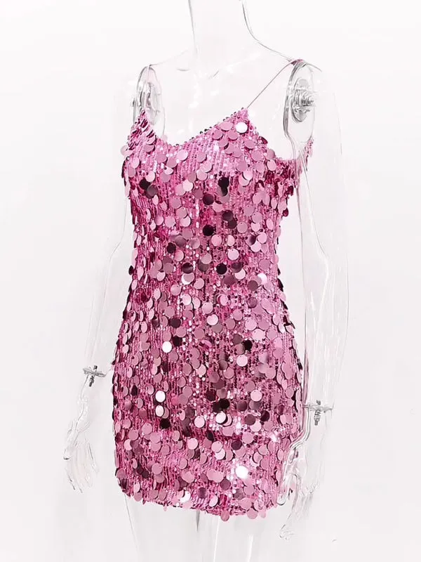 Sparkling Sequin Cami Dress for Trendy Party Vibes