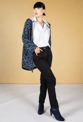 Star Print Knitted Cardigan With Hood -1