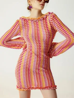 Summer Backless Mini Dress - Trendy Beach Cover-Up