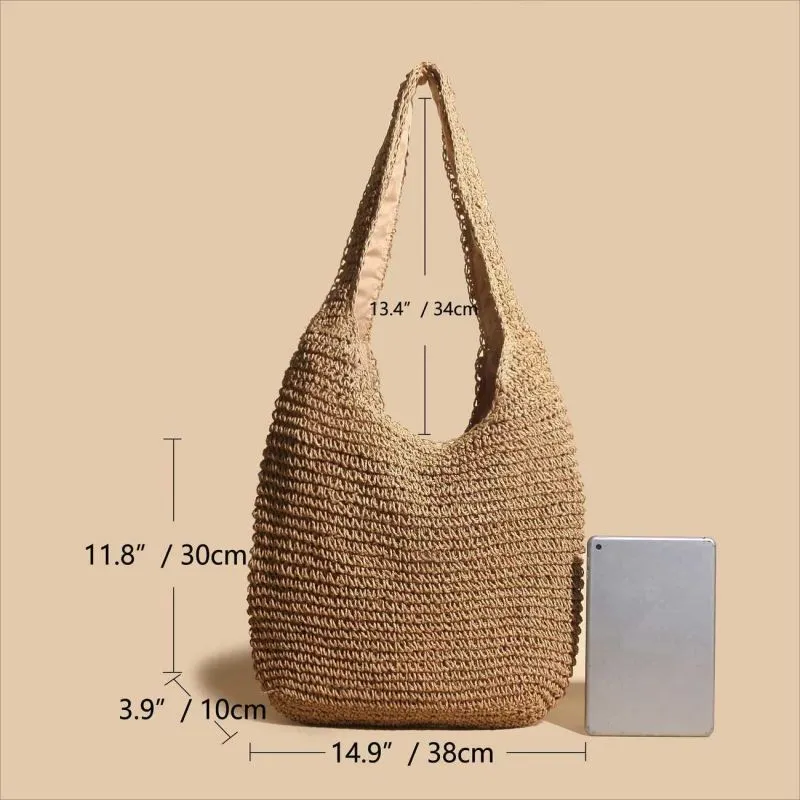 Tajade Hand Woven Beach Straw Bag