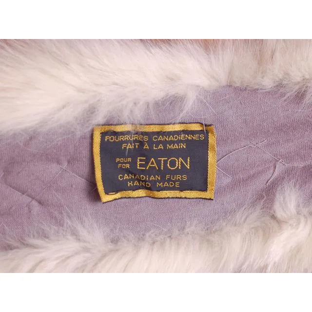 Vintage White Fox Fur Scarf Very Long 1950s