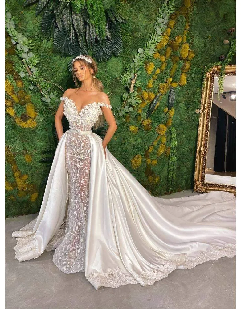 Wedding Dress With Detachable Skirt