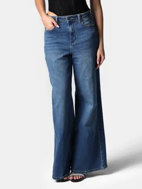 Wide Leg Medium Wash Jeans