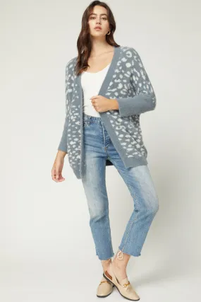 Wild About You Cardigan  - Slate Grey