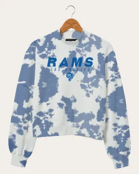 Women's NFL Los Angeles Rams Tie Dye Mock Neck Fleece